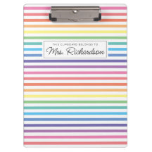 Rainboogkleurig Homeschool lerarenklembord