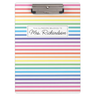 Rainboogkleurig Homeschool lerarenklembord Klembord