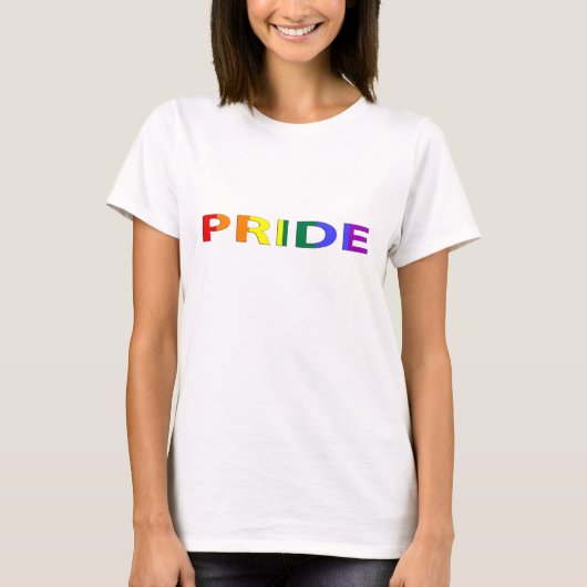 Rainboogkleurig Pride Word T-shirt (Voorkant)