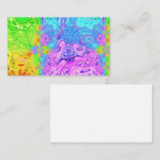 Rainboogkleurig schildersplatter afdrukken visitekaartje (Voorkant / Achterkant)