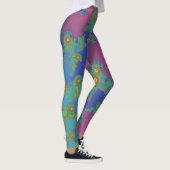 Rainboogkleurig spiraal fractaal ontwerp leggings (Rechts)