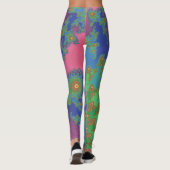 Rainboogkleurig spiraal fractaal ontwerp leggings (Achterkant)