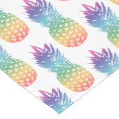 Rainboogkleurig tropisch anananaseppatroon korte tafelloper (Hoek)
