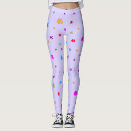 Rainboogkleurige autisme Puzzle-artikelen op LAVEN Leggings