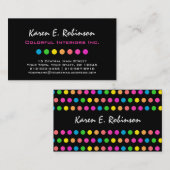 Rainboogkleurige Chic Interior Decorator Designer Visitekaartje (Voorkant / Achterkant)