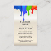 Rainboogkleurige cupcake, chef Bakkerij-Visitekaar Visitekaartje (Achterkant)