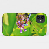 Rainboogkleurige Dragonfly op een paarse roze bloe Case-Mate iPhone Case (Achterkant (horizontaal))