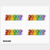 Rainboogkleurige draken cartoon Stickers (Vel)