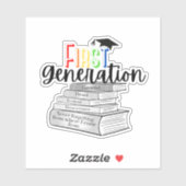 Rainboogkleurige eerste generatie met boeken sticker (Vel)