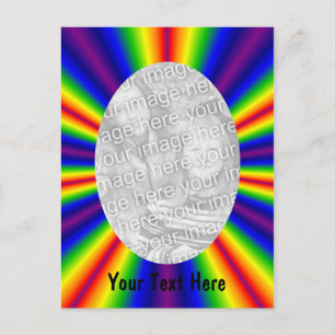 Rainboogkleurige foto briefkaart