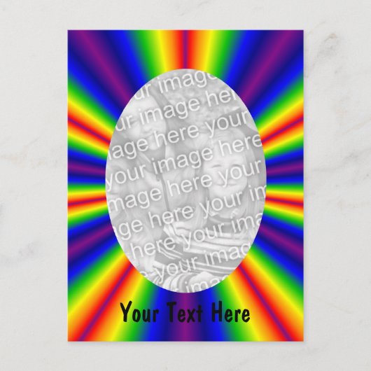 Rainboogkleurige foto briefkaart (Voorkant)