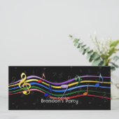 Rainboogkleurige Muzieknoten Kaart (Staand voorkant)