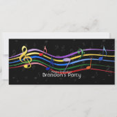 Rainboogkleurige Muzieknoten Kaart (Voorkant)