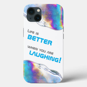 Rainboogkleurige schimmelbubbels motivatie quote Case-Mate iPhone case