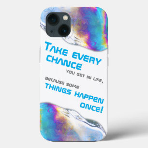 Rainboogkleurige schimmelbubbels motivatie quote Case-Mate iPhone case