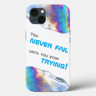 Rainboogkleurige schimmelbubbels motivatie quote Case-Mate iPhone case