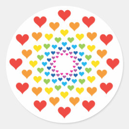 Rainboogkleuringshuizen Ronde Sticker