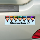 Rainboogkleurpotloden Bumpersticker (Op auto)