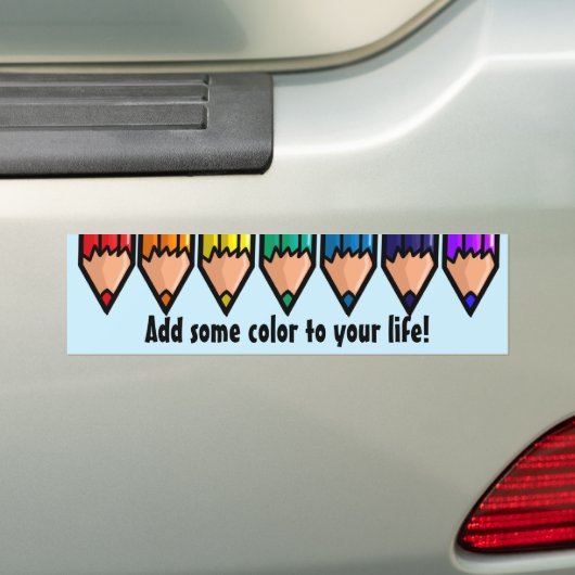 Rainboogkleurpotloden Bumpersticker (Op auto)
