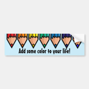 Rainboogkleurpotloden Bumpersticker
