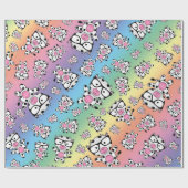 Rainboogkoeienpatroon Cadeaupapier (Vlak)