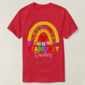 Rainboogkop Start leraar hoofdstart eerste dag van T-shirt (Design voorkant)