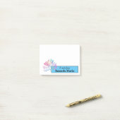 Rainboogkoraal, gepersonaliseerd post-it® notes (Op bureau)