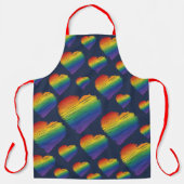 Rainboogkrabbel hart schort (Voorkant)