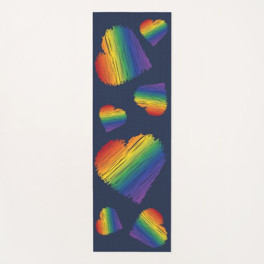 Rainboogkrabbelharten Yogamat (Voorkant)