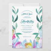 Rainboogkristal-Pareltjes en lederen handfasting Kaart (Voorkant)