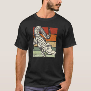 Rainboogkrokodillenmotief in kleurrijk voor mannel t-shirt