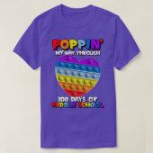 Rainboogkunst 100 dagen school1 t-shirt (Design voorkant)