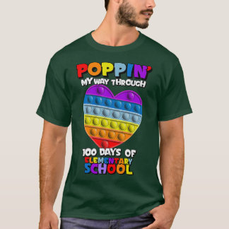 Rainboogkunst 100 dagen school t-shirt
