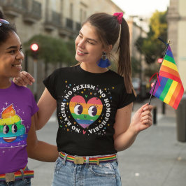 Rainboogkunst: geen racisme, geen seksisme, geen h t-shirt