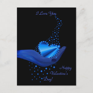 Rainboogkunst in hand met sterren feestdagenkaart