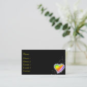 Rainboogkunst met sterren visitekaartje (Staand voorkant)