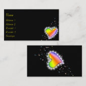 Rainboogkunst met sterren visitekaartje (Voorkant / Achterkant)