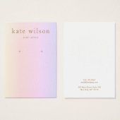 Rainboogleder (afbeelding) met oorscherm visitekaartje (Voorkant /achterkant)