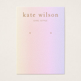 Rainboogleder (afbeelding) met oorscherm visitekaartje