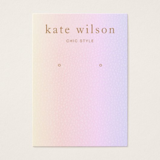 Rainboogleder (afbeelding) met oorscherm visitekaartje (Voorkant)