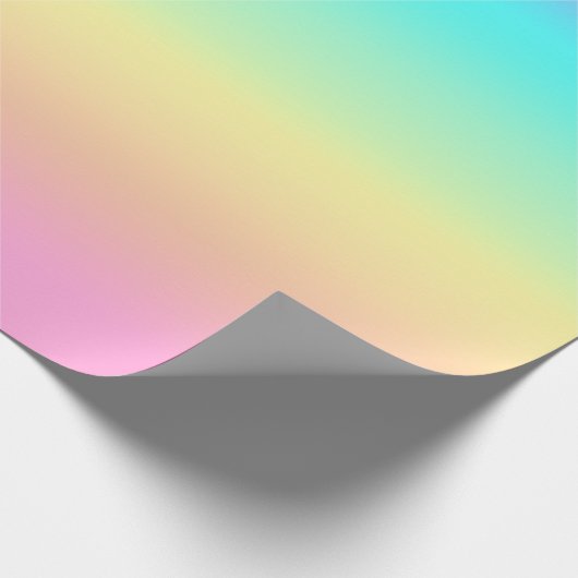 Rainbooglentespastels in gradiëntstrips cadeaupapier (Hoek)