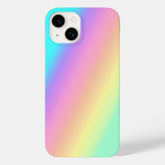 Rainbooglentespastels in gradiëntstrips Case-Mate iPhone case (Achterkant)