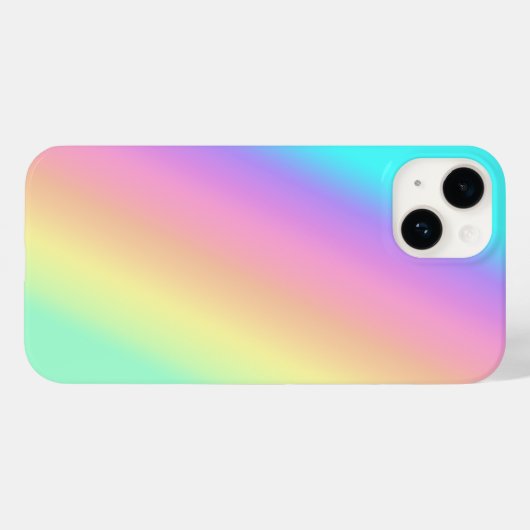 Rainbooglentespastels in gradiëntstrips Case-Mate iPhone case (Achterkant (horizontaal))