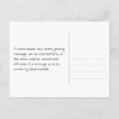 Rainboogletters "2020" + "NIEUW JAAR BEKIJKEN!" Briefkaart (Achterkant)