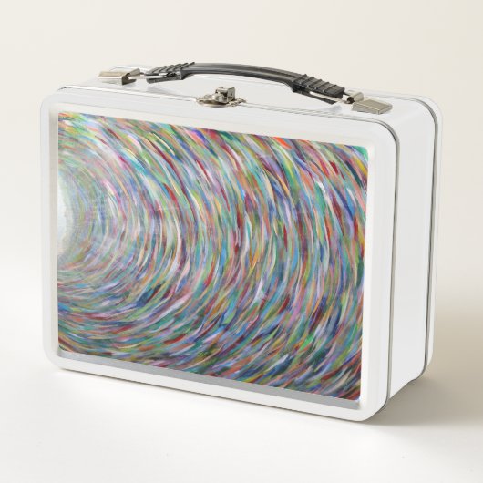Rainbooglichtretro Metaal Lunchbox (Voorkant)
