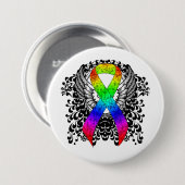 Rainbooglint met vleugelButton Ronde Button 7,6 Cm (Voorkant /achterkant)