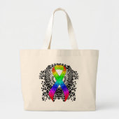 Rainbooglint met vleugels grote tote bag (Voorkant)