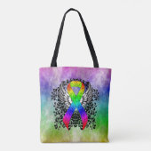 Rainbooglint met vleugels tote bag (Achterkant)