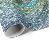 Rainbooglitterpauzes veren cadeaupapier (Rol Hoek)