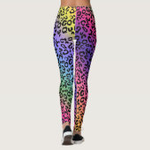 Rainboogluipaard afdrukken - vloeiend mengsel leggings (Achterkant)